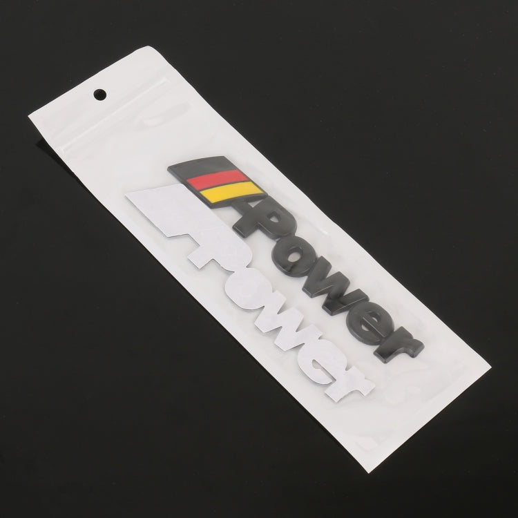 Adesivi decorativi personalizzati in metallo potente stile bandiera Germania per auto, dimensioni: 14x3x0,3 cm, Germany Flag Style Power