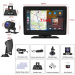 P702D Navigatore per auto wireless con display touch portatile da 7 pollici Registratore di guida intelligente a doppia lente, P702D