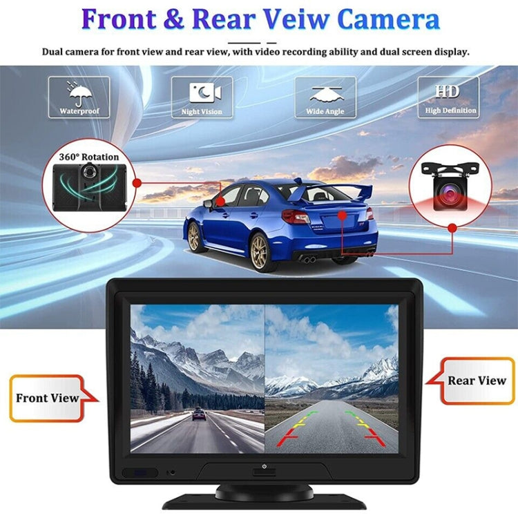 P702D Navigatore per auto wireless con display touch portatile da 7 pollici Registratore di guida intelligente a doppia lente, P702D