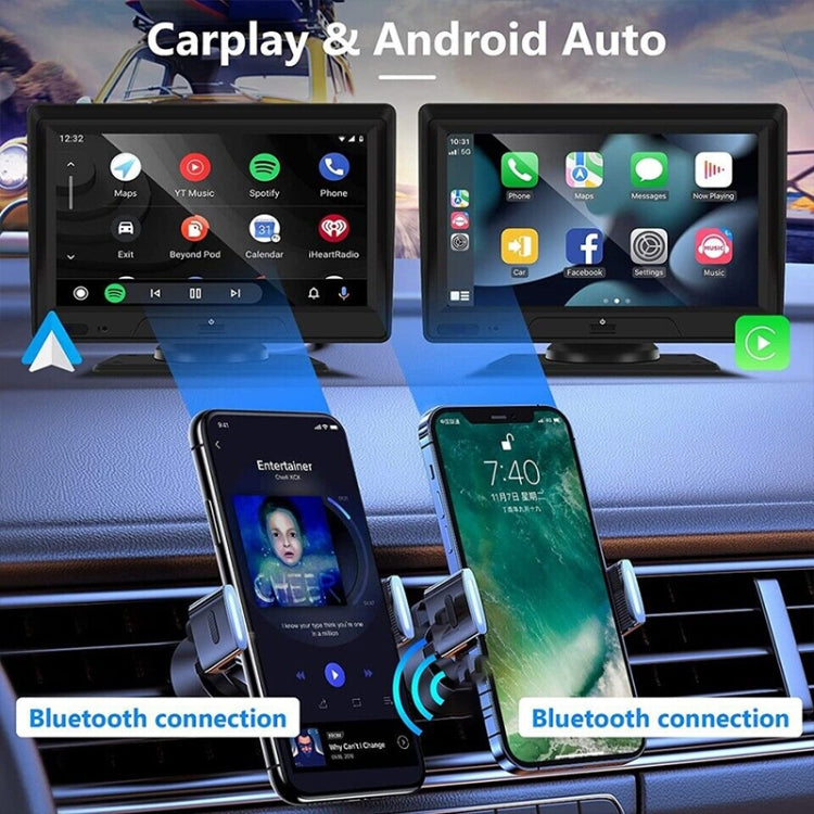 P702D Navigatore per auto wireless con display touch portatile da 7 pollici Registratore di guida intelligente a doppia lente, P702D