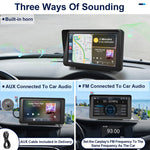 P701S Navigatore per auto wireless con display touch portatile da 7 pollici Smart CarPlay Bluetooth Immagine di retromarcia, P701S