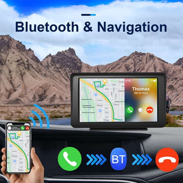 P701S Navigatore per auto wireless con display touch portatile da 7 pollici Smart CarPlay Bluetooth Immagine di retromarcia, P701S