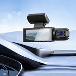 Registratore di guida con doppia lente anteriore e interna per visione notturna HD 1080P da 3,16 pollici, Front and Inside Dual Lenses