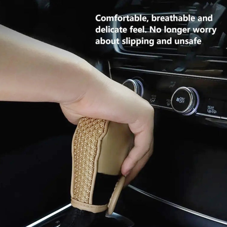 Copertura protettiva per pomello del cambio in PU + seta ghiaccio per auto universale, PU + Ice Silk Cover