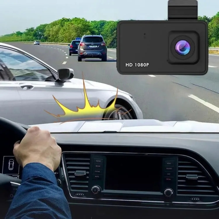 Q3 Registratore di guida a registrazione singola per auto 1080P HD da 3 pollici, supporta la registrazione in loop automatica, Q3 Single Recording Driving Recorder
