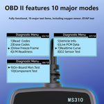 MS310 Schermo LCD Tester batteria per auto Rilevatore guasti ODB2, ODB2 Fault Detector