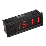 Orologio luminoso elettronico a LED ad alta precisione per auto DC5-50V 3 in 1 + termometro + voltmetro, 3 in 1 DC5-50V Green, 3 in 1 DC5-50V Blue, 3 in 1 DC5-50V Red, 3 in 1 DC5-50V 3 in 1 DC5-50V