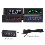 Orologio luminoso elettronico a LED ad alta precisione per auto DC5-50V 3 in 1 + termometro + voltmetro, 3 in 1 DC5-50V Green, 3 in 1 DC5-50V Blue, 3 in 1 DC5-50V Red, 3 in 1 DC5-50V 3 in 1 DC5-50V