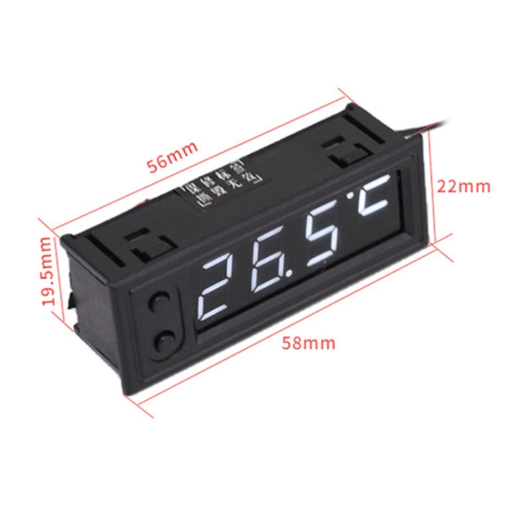 Orologio luminoso elettronico a LED ad alta precisione per auto DC5-50V 3 in 1 + termometro + voltmetro, 3 in 1 DC5-50V Green, 3 in 1 DC5-50V Blue, 3 in 1 DC5-50V Red, 3 in 1 DC5-50V 3 in 1 DC5-50V