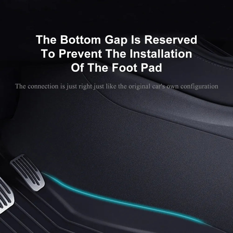 Per Tesla Model Y 2 pezzi / set Console centrale per auto Tappetino anti-calcio interno in pelle, Center Console Inside Anti-kick Pad
