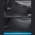 Per Tesla Model Y 2 pezzi / set Console centrale per auto Tappetino anti-calcio interno in pelle, Center Console Inside Anti-kick Pad