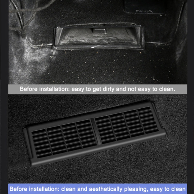 Per Tesla Model Y 2 pezzi/set copertura protettiva per presa d'aria stile fibbia sotto il seggiolino auto, Air Outlet Protective Cover