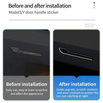 Per Tesla Model 3 / Y 4 pezzi / set adesivo decorativo luminoso per maniglia della portiera dell'auto, Door Handle Decorative Sticker