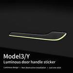 Per Tesla Model 3 / Y 4 pezzi / set adesivo decorativo luminoso per maniglia della portiera dell'auto, Door Handle Decorative Sticker