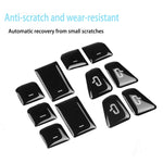 Per Tesla Model 3 / Y 11 pz/set Pulsante di sollevamento del finestrino dell'auto Adesivo decorativo adesivo in PU, Window Lift Button Decorative Sticker