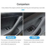 Per Tesla Model 3 / Y 11 pz/set Pulsante di sollevamento del finestrino dell'auto Adesivo decorativo adesivo in PU, Window Lift Button Decorative Sticker