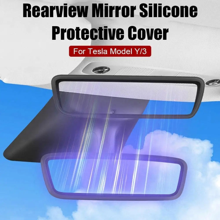 Per Tesla Model 3 / Y Copertura protettiva in silicone per specchietto retrovisore interno auto