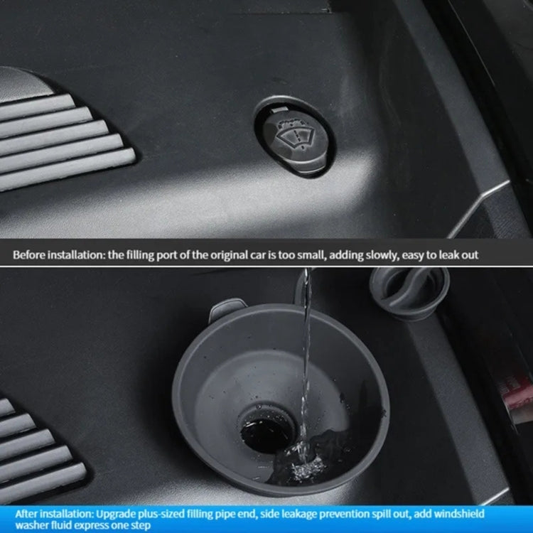 Per Tesla Model 3 / Y tergicristallo per cofano dell'auto imbuto di protezione dell'acqua imbuto per porta di riempimento dell'acqua in vetro, Glass Water Filling Port Funnel