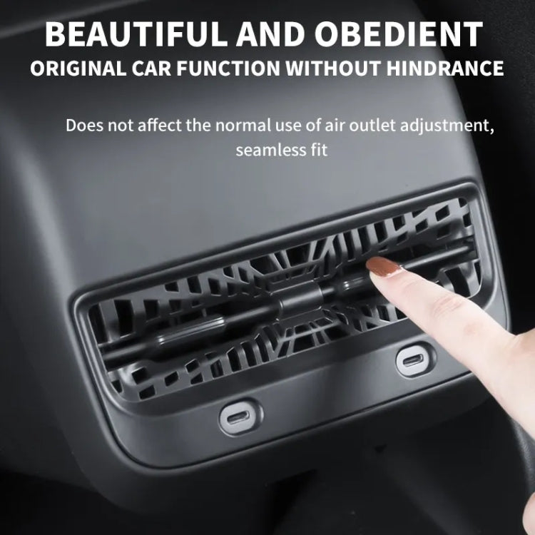 Per Tesla Model Y 2021-2023 Copertura protettiva per presa aria condizionata posteriore auto, Air Conditioning Outlet Protective Cover
