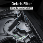 Per Tesla Model Y 2021-2023 Copertura protettiva antiblocco per grondaia del cofano anteriore dell'auto, Front Hood Gutter