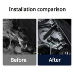 Per Tesla Model Y 2021-2023 Copertura protettiva antiblocco per grondaia del cofano anteriore dell'auto, Front Hood Gutter