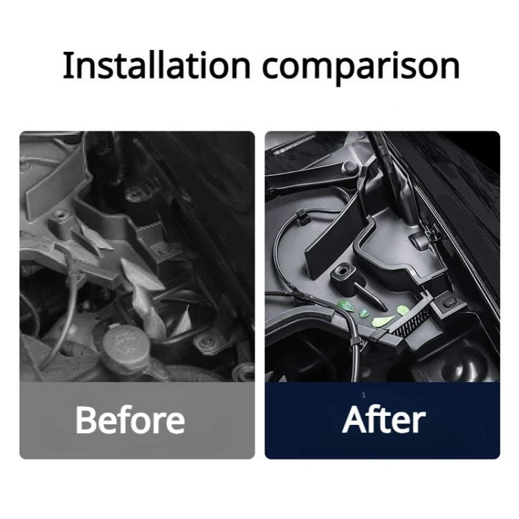 Per Tesla Model Y 2021-2023 Copertura protettiva antiblocco per grondaia del cofano anteriore dell'auto, Front Hood Gutter