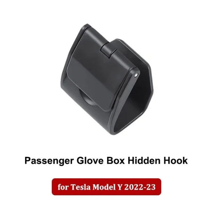 Gancio nascosto per vano portaoggetti per copilota per auto Tesla Model Y 2022-2023, Co-pilot Glove Box Hook