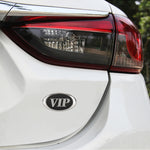 Adesivi decorativi personalizzati in metallo VIP stile ovale per auto, dimensioni: 6,5 x 3,5 x 0,5 cm, Oval Style VIP