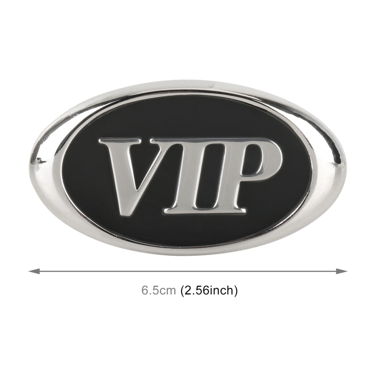 Adesivi decorativi personalizzati in metallo VIP stile ovale per auto, dimensioni: 6,5 x 3,5 x 0,5 cm, Oval Style VIP