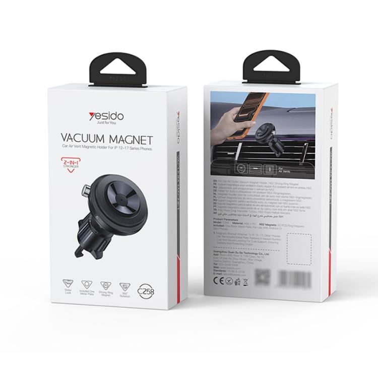 Supporto magnetico per telefono Yesido C258 da fissare alla bocchetta dell'aria dell'auto., C258