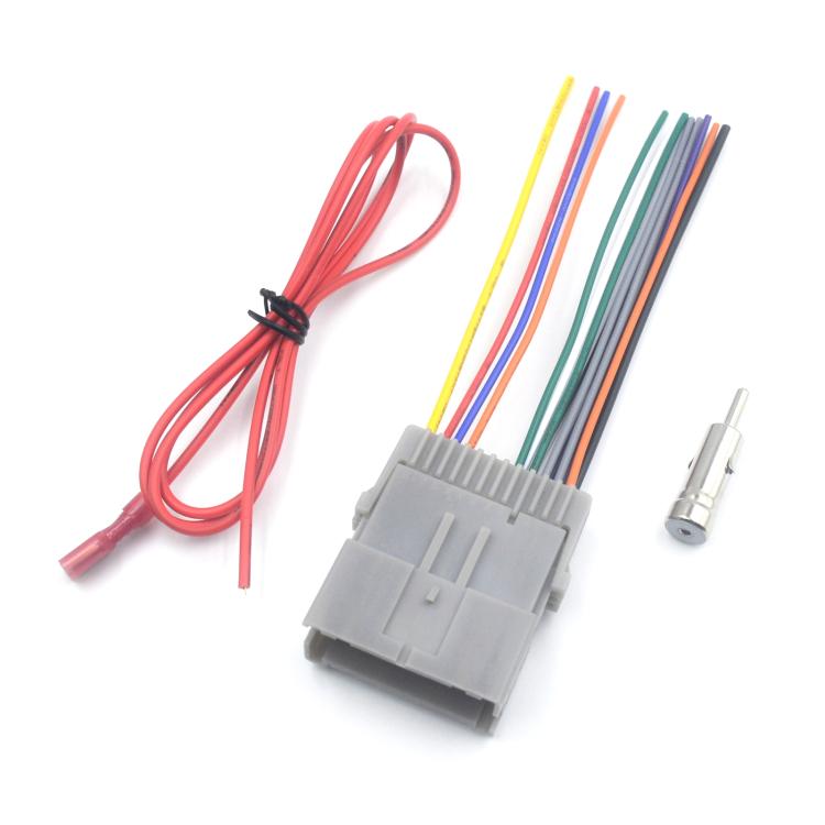 Cablaggio con connettore per autoradio GMC, cavo di alimentazione per GMC + ACC + adattatore antenna, For Chevrolet / Chrysler / GMC / Buick