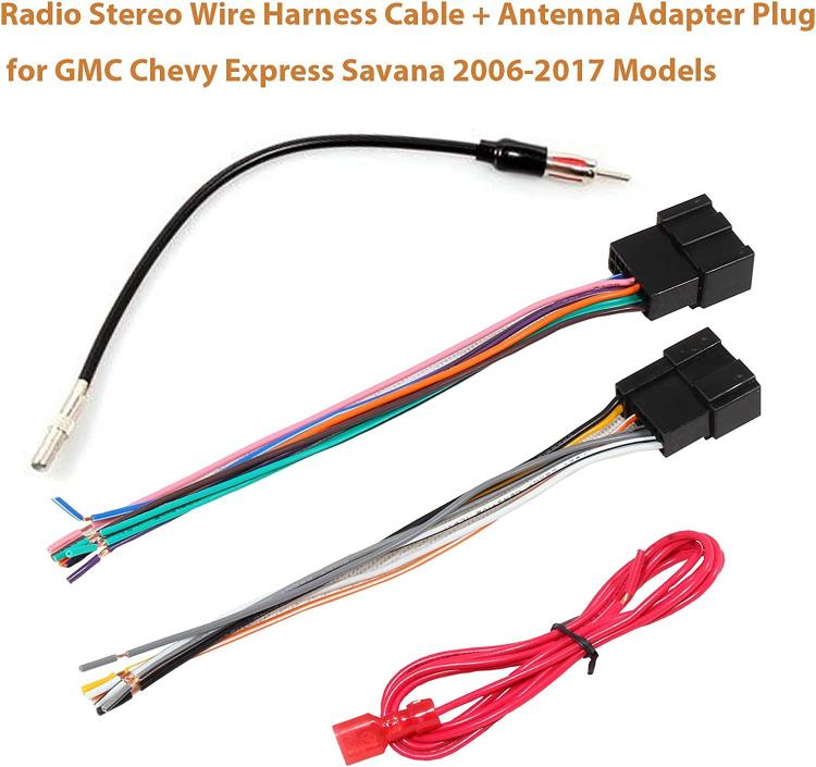 Cablaggio per autoradio stereo con adattatore antenna per Chevrolet Captiva / GMC, For Chevrolet Captiva / GMC