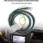 Cablaggio autoradio con connettore stereo e bypass amplificatore per LEXUS IS300 2001-2005, For LEXUS IS300 2001-2005