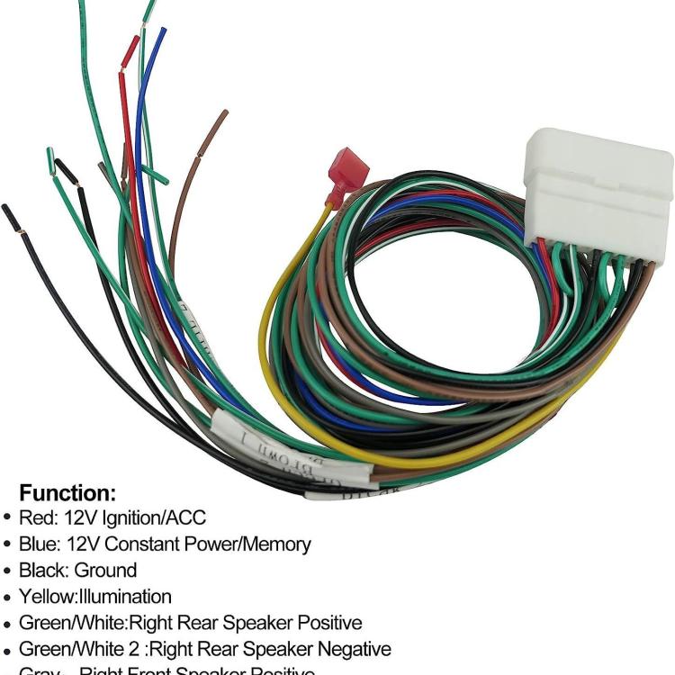 Cablaggio autoradio con connettore stereo e bypass amplificatore per LEXUS IS300 2001-2005, For LEXUS IS300 2001-2005