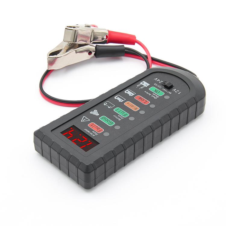 Tester di tensione per batterie auto da 12V/24V