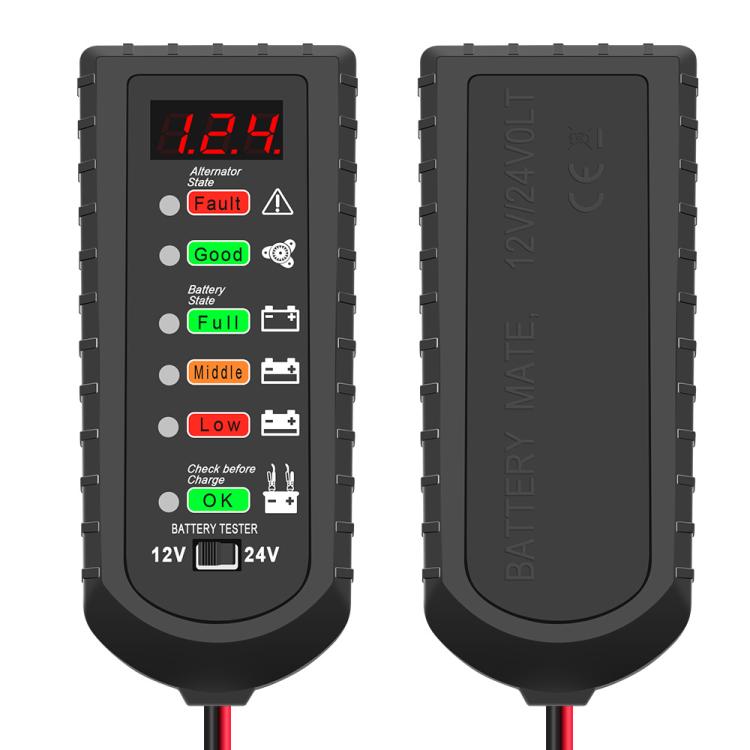 Tester di tensione per batterie auto da 12V/24V