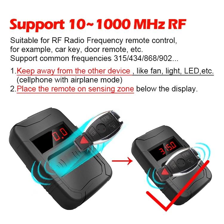 WOYO PL001 Tester per telecomandi auto 10-1000 MHz RF IR Infrarossi Wireless Digitale Tester per la clonazione di telecomandi per chiavi di portiere di camion, PL001