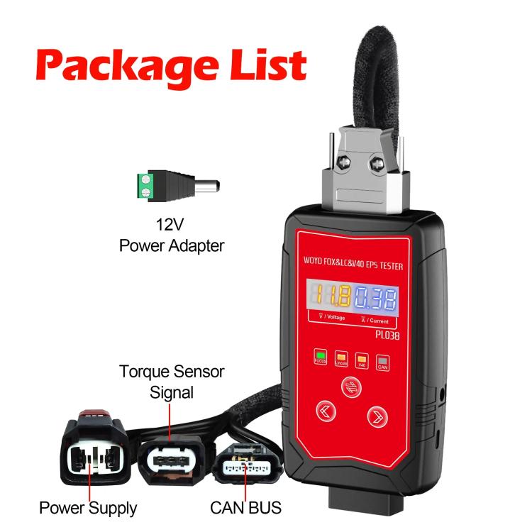 WOYO PL038 Tester per motore servosterzo elettrico (EPS) con scocca in ferro per Ford Focus, Kuga, Explorer, Lincoln, Volvo V40, PL038