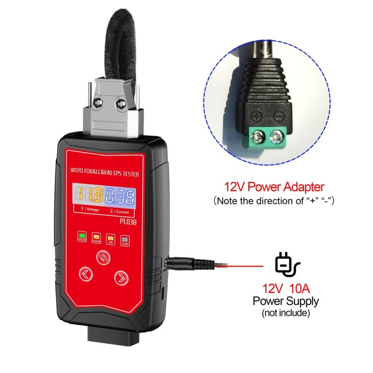WOYO PL038 Tester per motore servosterzo elettrico (EPS) con scocca in ferro per Ford Focus, Kuga, Explorer, Lincoln, Volvo V40, PL038