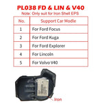 WOYO PL038 Tester per motore servosterzo elettrico (EPS) con scocca in ferro per Ford Focus, Kuga, Explorer, Lincoln, Volvo V40, PL038