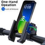 Supporto antiscivolo per telefono da bici e monopattino con texture in fibra di carbonio