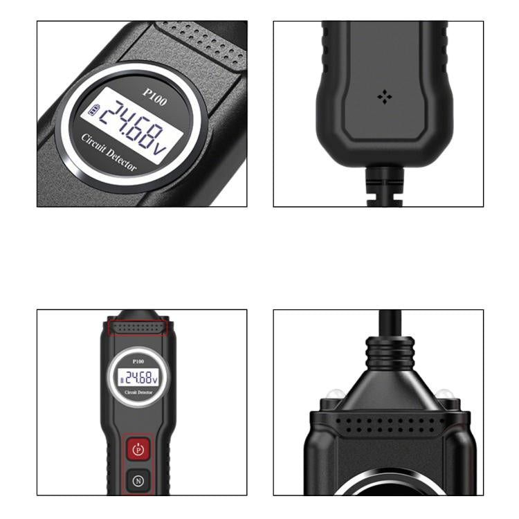 Tester per circuiti elettrici P100 5V-40V, doppia alimentazione, lunghezza cavo: 1,53 m, P100