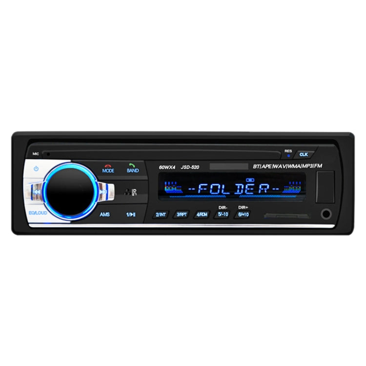 JSD-520 Autoradio Lettore MP3 Audio Supporto Bluetooth Chiamate Vivavoce / FM / USB / SD, Versione Spina UE, JSD-520, EU Plug Version