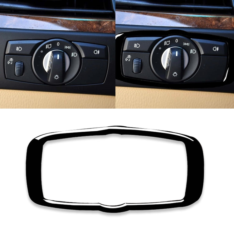 Adesivo decorativo per cornice interruttore fari auto per BMW 2008-2013 X5 E70 / X6 E71 / Serie 5 E60 2008-2010, guida a destra e a sinistra universale, Headlight Switch Frame