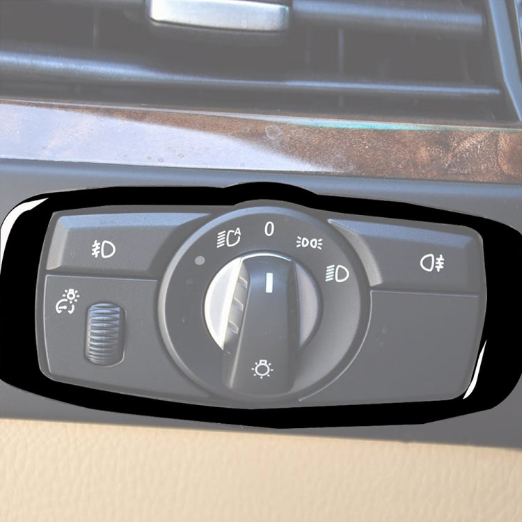 Adesivo decorativo per cornice interruttore fari auto per BMW 2008-2013 X5 E70 / X6 E71 / Serie 5 E60 2008-2010, guida a destra e a sinistra universale, Headlight Switch Frame
