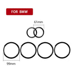 Set 6 Adesivi Anello Corno Porta per BMW X5 E70 X6 E71