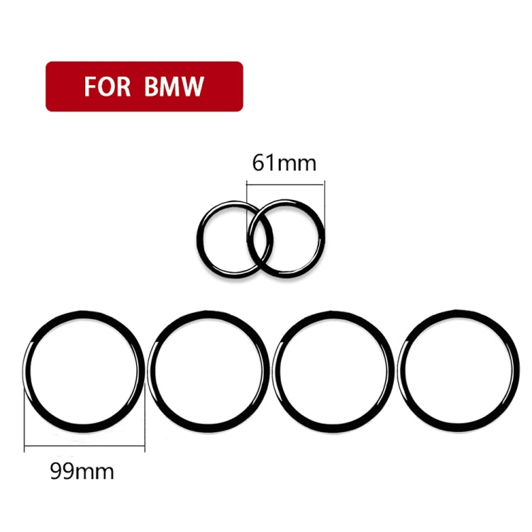 Set 6 Adesivi Anello Corno Porta per BMW X5 E70 X6 E71