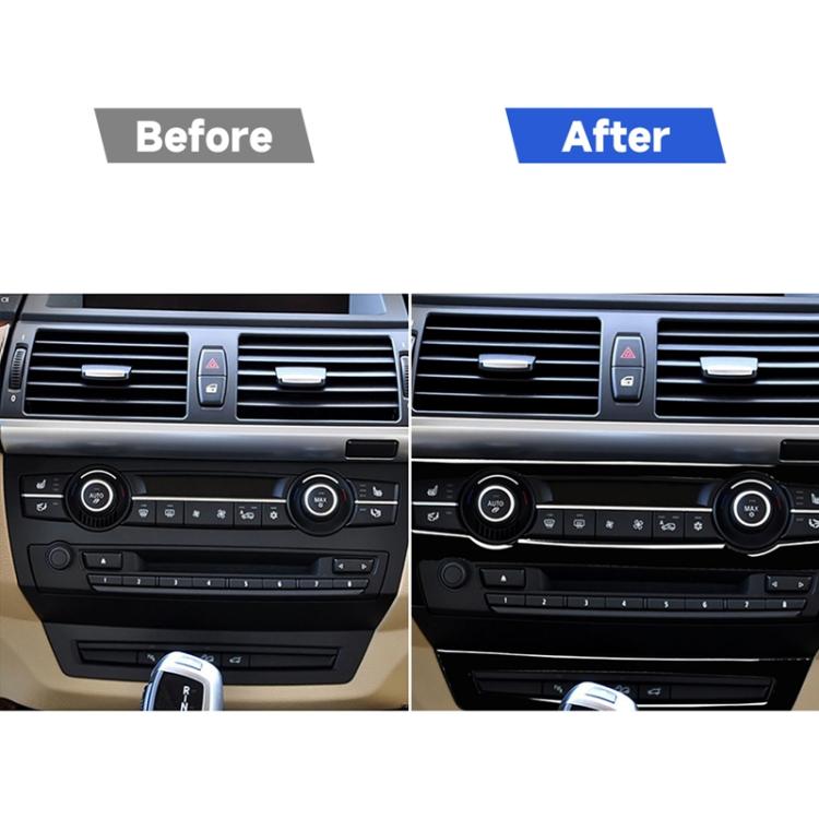 Set di adesivi decorativi per condizionatore d'aria per BMW E70 X5 2008-2013 / E71 X6 2009-2014, guida a destra e a sinistra universale, Air Conditioner