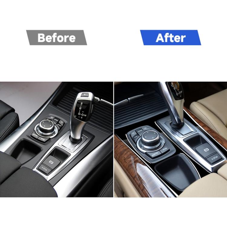 Adesivo decorativo per pannello ingranaggi con guida destra per BMW X5 E70 2008-2013 / X6 E71 2009-2014, Right Drive Gear Panel