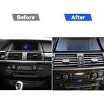 Adesivo decorativo per cornice di navigazione per auto per BMW X5 E70 2008-2013 / X6 E71 2009-2014, guida a destra e a sinistra universale, Navigation Frame